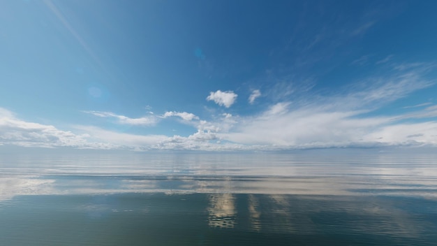 beau fond de réflexion mer et ciel