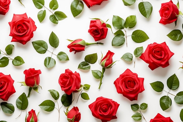 Beau fond de roses rouges Ai généré