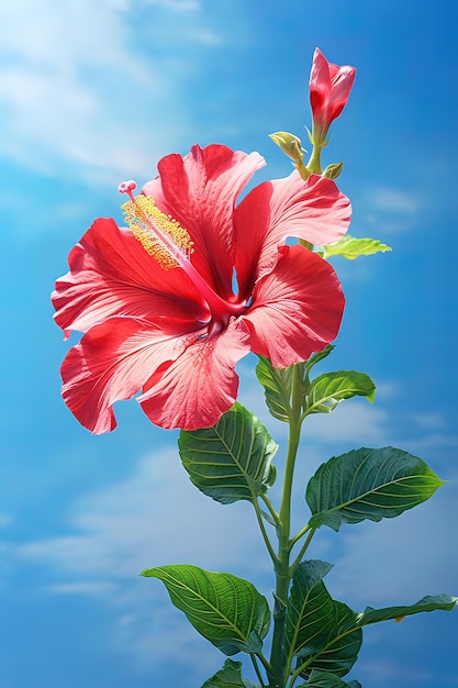 Photo le beau hibiscus ou bunga raya