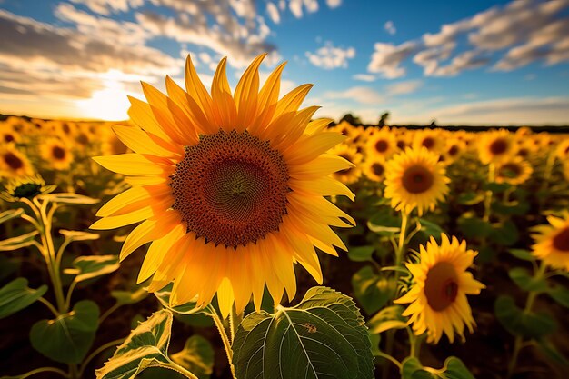 Beau Jardin Fleurs Avec Paysage Naturel Grande Image