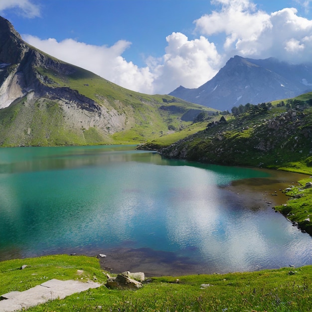 beau lac dans les montagnes