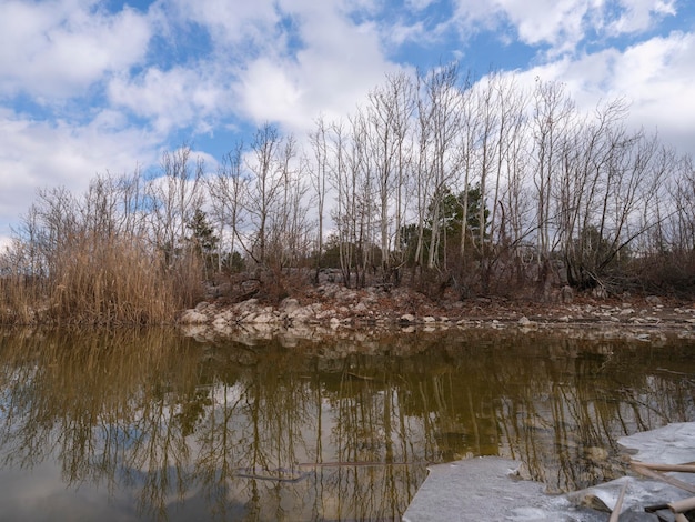 Beau lac et forêt en automne