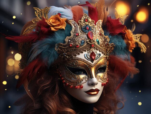 Le beau masque du carnaval de Venise en Italie