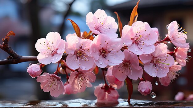 beau modèle sans couture de sakura rose