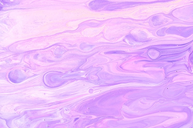 Beau motif exclusif fond d'art fluide abstrait Flux de mélange de peintures lilas violet mélangeant ensemble Taches et traînées de texture d'encre pour l'impression et la conception