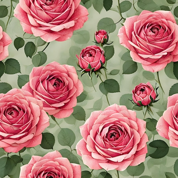 Le beau motif de fleur de rose Ai génère