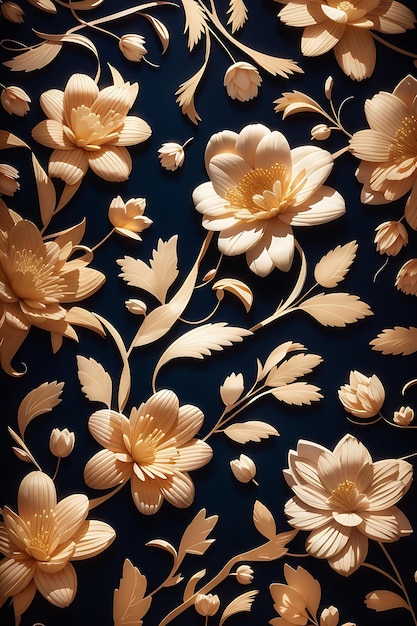 un beau motif floral de luxe