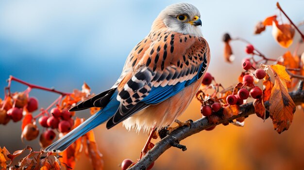 Photo beau oiseau à l'automne