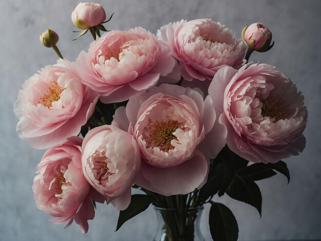 Beau papier peint avec des fleurs roses