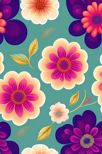 Beau papier peint floral