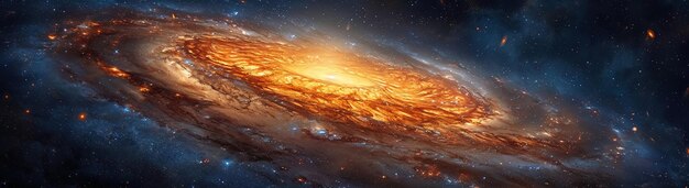 Photo le beau papier peint de la galaxie est génératif.