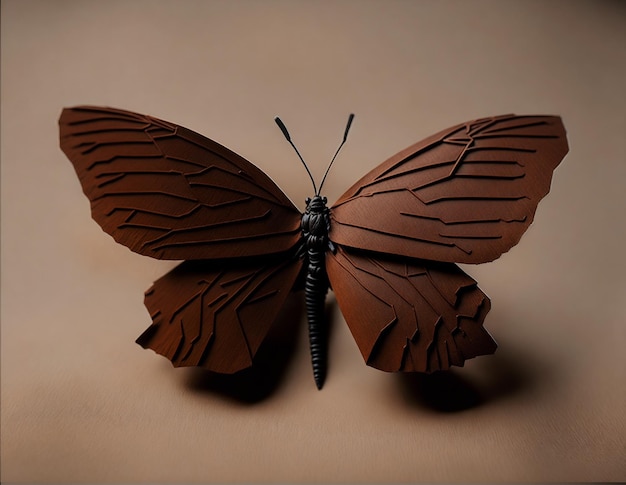 Un beau papillon créé avec du papier