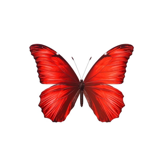 Beau papillon sur fond transparent AI générative