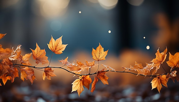 Beau paysage d'automne avec des arbres de couleur marron et orange et la lumière du soleil Feuillage coloré dans