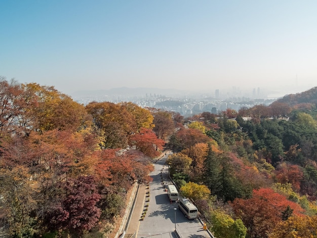 Beau paysage d'automne en Corée du Sud