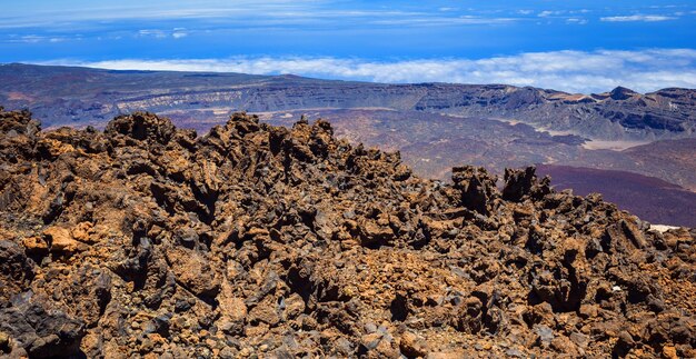 Beau paysage du parc national du Teide Tenerife île des Canaries Espagne