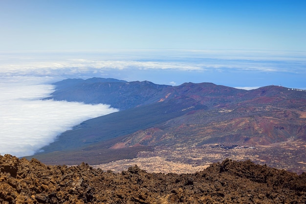 Beau paysage du parc national du Teide Tenerife île des Canaries Espagne