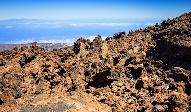 Beau paysage du parc national du Teide Tenerife île des Canaries Espagne