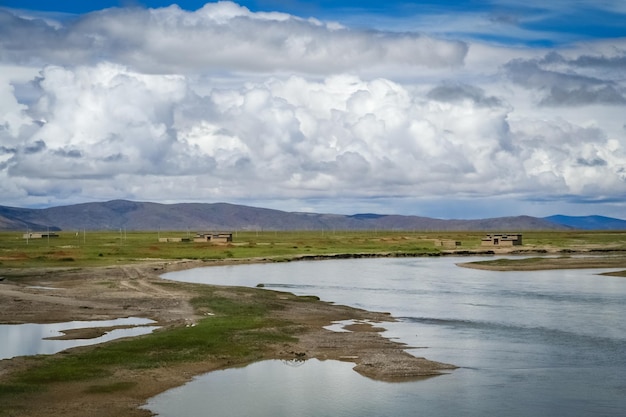 Beau paysage du Tibet occidental