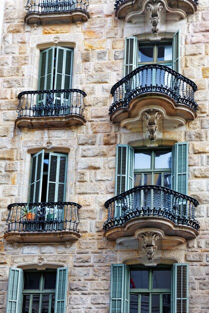 Beau paysage historique de la vue urbaine Barcelone, Catalogne, Espagne.