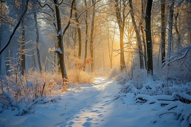 Beau paysage d'hiver dans les Alpes