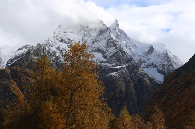 Beau paysage de montagne Automne Dombai KarachayCherkessia