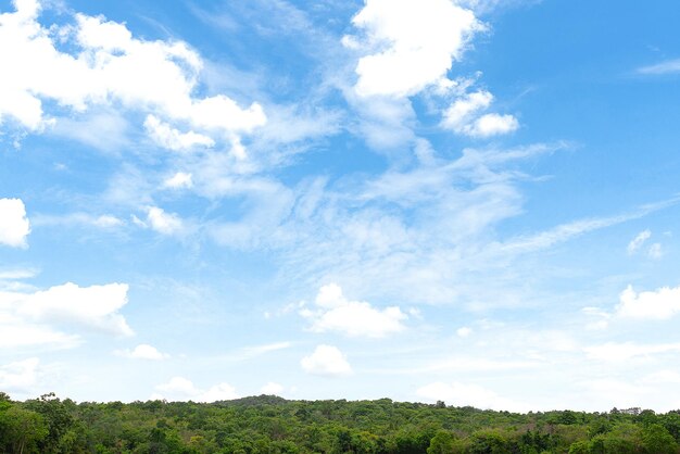 Beau paysage sur la montagne avec un beau ciel