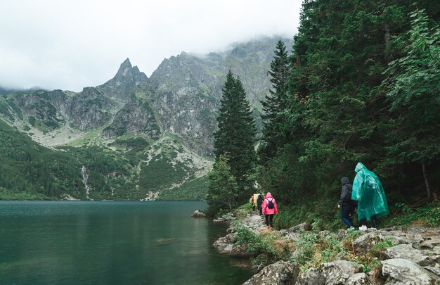 Beau paysage de montagne et lac