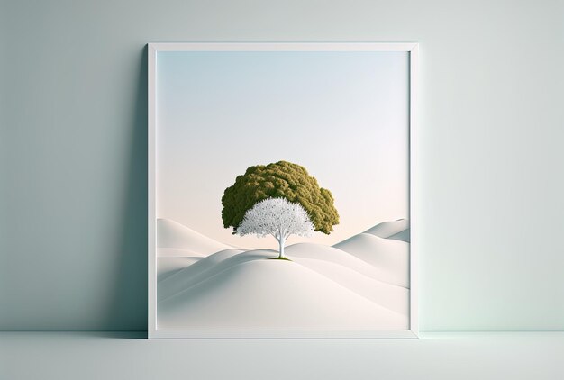 Beau paysage naturel de minimalisme