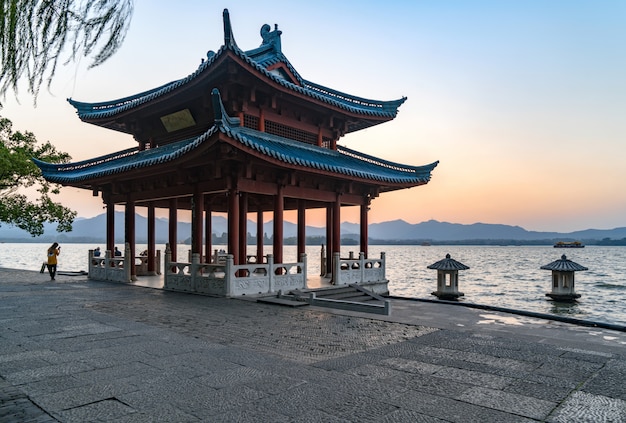 Beau paysage et paysage à West Lake, Hangzhou