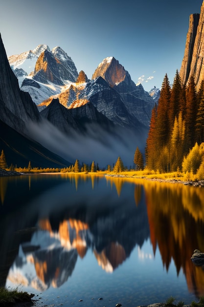 Beau paysage photographie fond d'écran fond pics lac canyon ciel nuages blancs