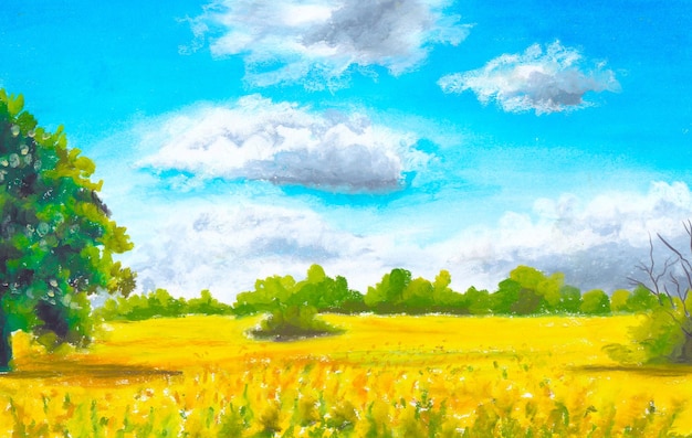 un beau paysage de prairie