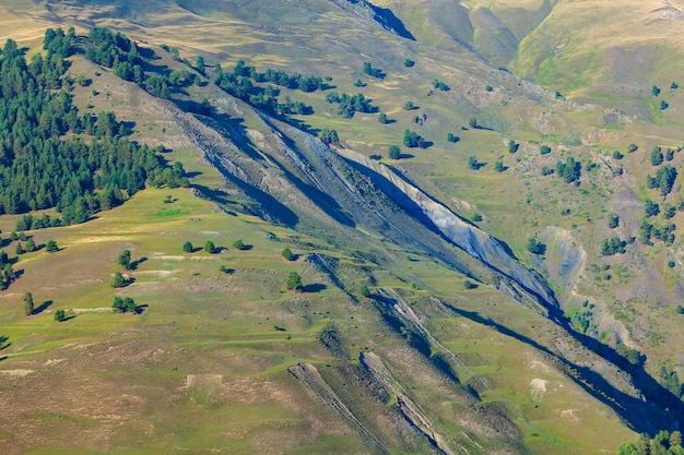 Beau paysage de la région montagneuse de Géorgie, Touchétie. Voyager