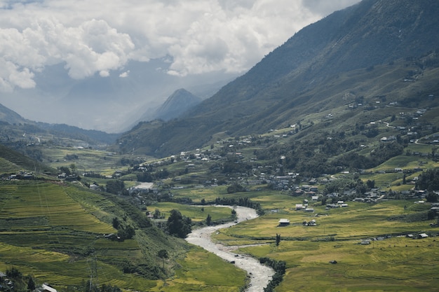 Beau paysage de Sa Pa Vietnam