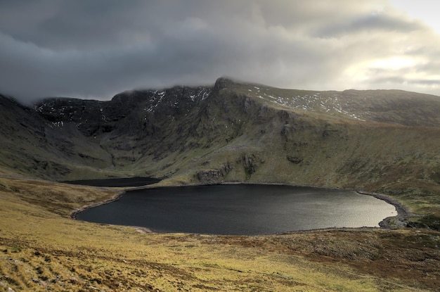 Beau paysage de soirée en Irlande Carrauntoohil Wicklow Glendalough