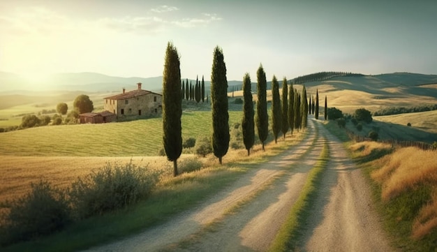 Beau paysage en Toscane Italie