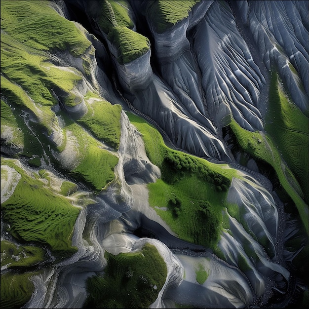 Beau paysage vu à l'oeil d'un oiseau Photographie aérienne haute résolution