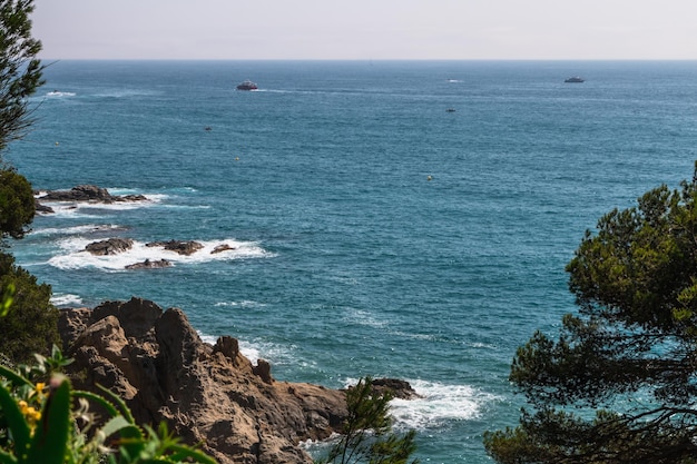 Beau paysage Vue sur la mer méditerranée à Lloret de Mar Catalogne