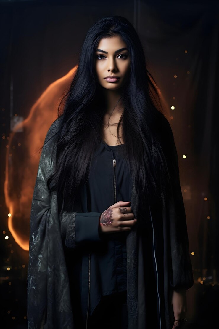 Beau personnage de sorcière Portrait