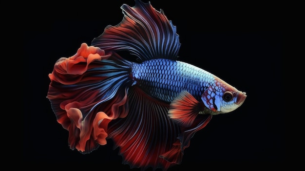 Beau poisson betta réaliste généré par ai