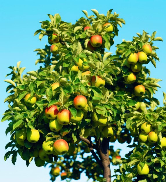 Photo un beau pommier vert