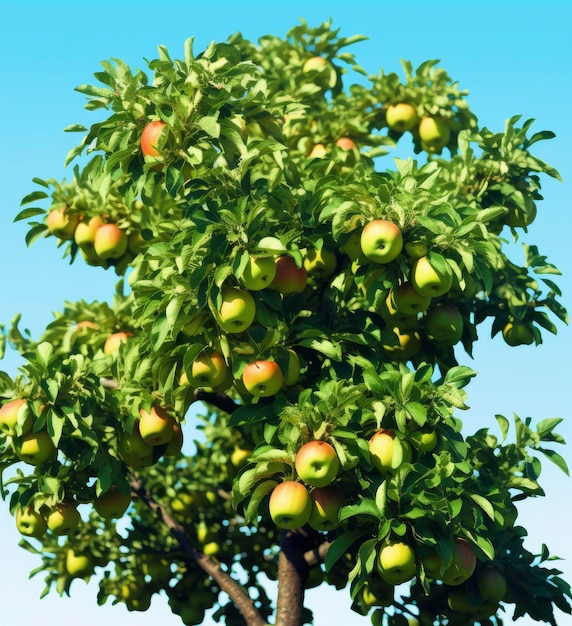 Photo un beau pommier vert