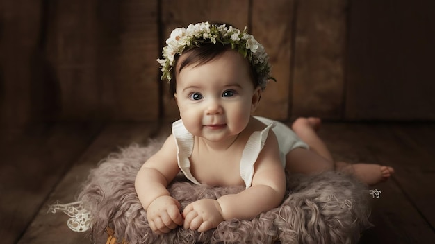 Beau portrait d'un bébé incroyable et charmant