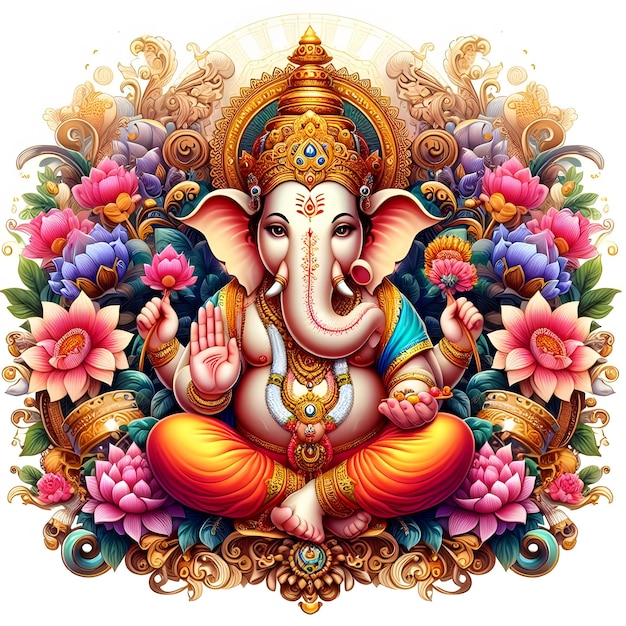 Le beau Seigneur Ganesh Chaturthi ou Vinayaka Chaturthi fête populaire hindoue du Seigneur Ganesha