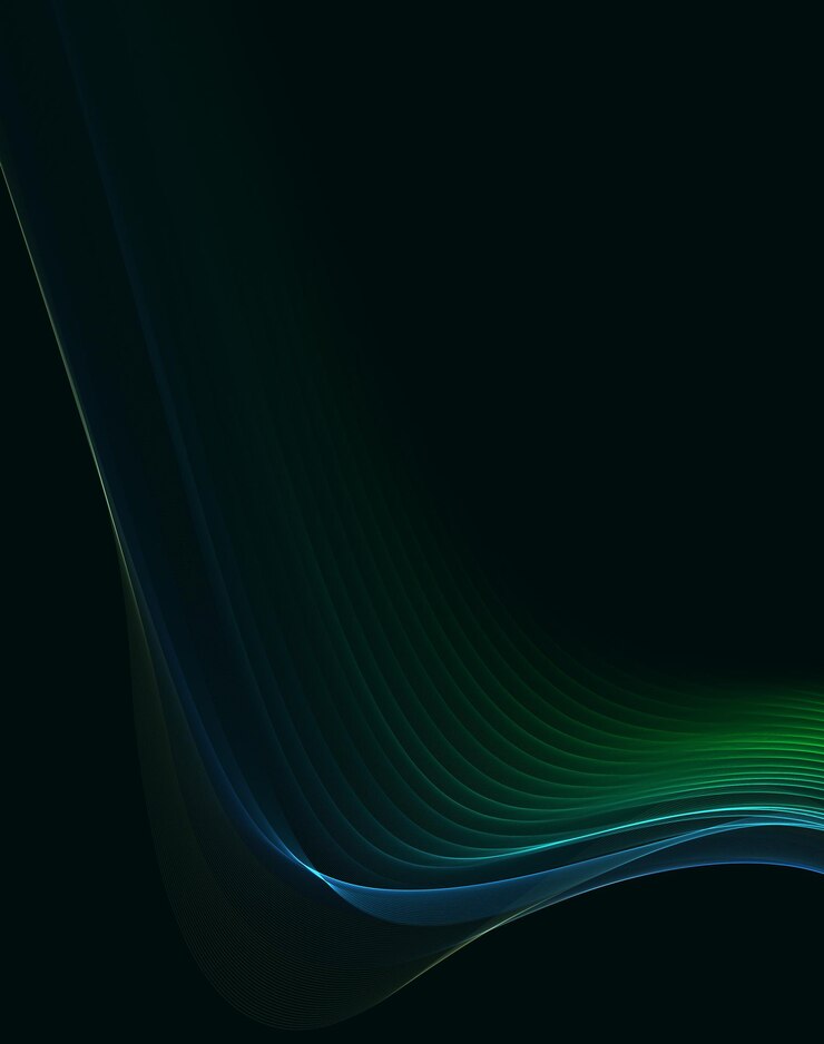 Un beau tourbillon comme une vague de gradients de couleurs sur un fond sombre