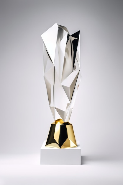 Beau trophée minimaliste élégant et moderne