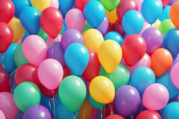 Beaucoup de ballons colorés en arrière-plan