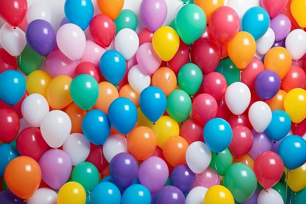 Photo beaucoup de ballons colorés en arrière-plan