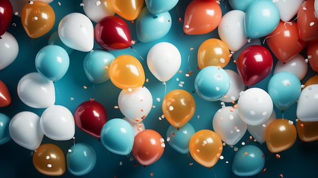 Beaucoup de ballons colorés en arrière-plan