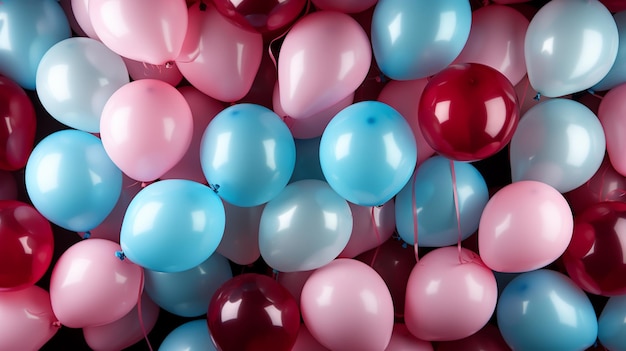 Beaucoup de ballons colorés en arrière-plan